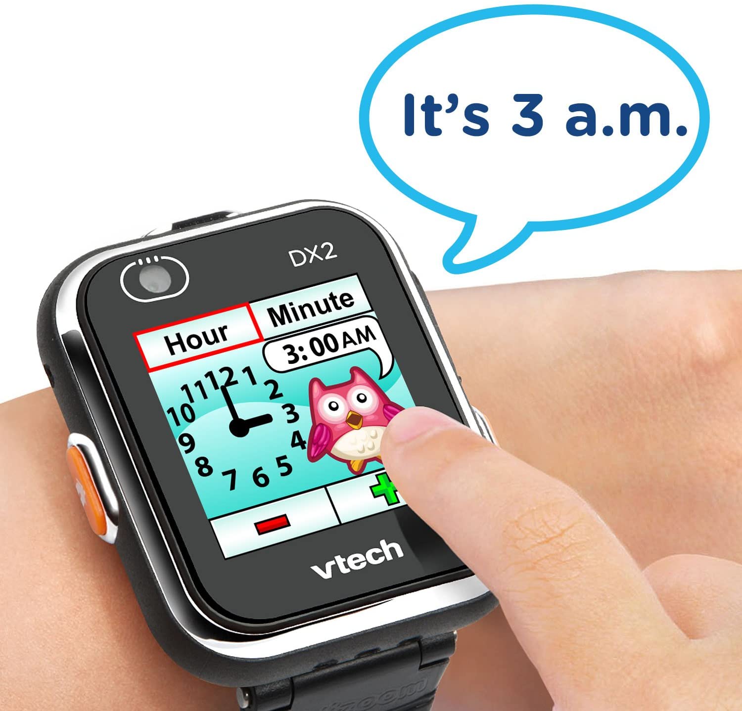 VTech KidiZoom Smartwatch DX2, Black -  Stylish, Kid-Friendly Design