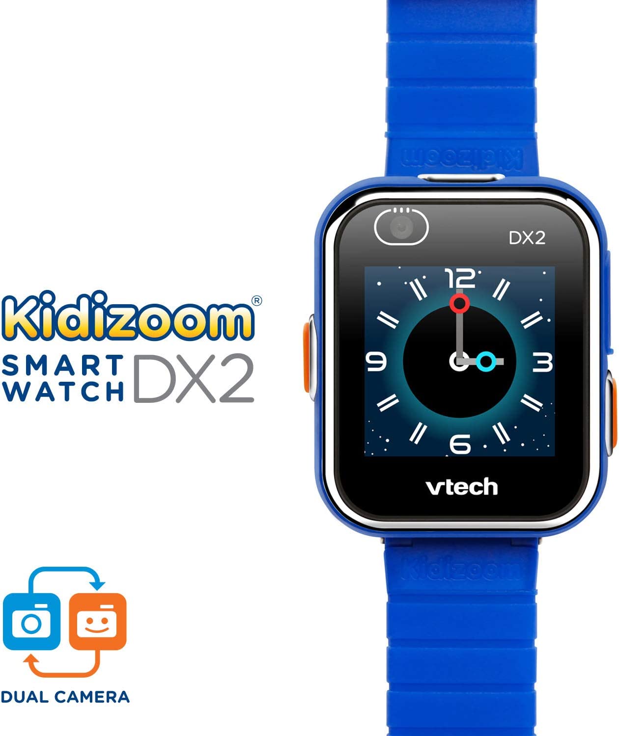 VTech KidiZoom Smartwatch DX2, Blue - Stylish, Kid-Friendly Design