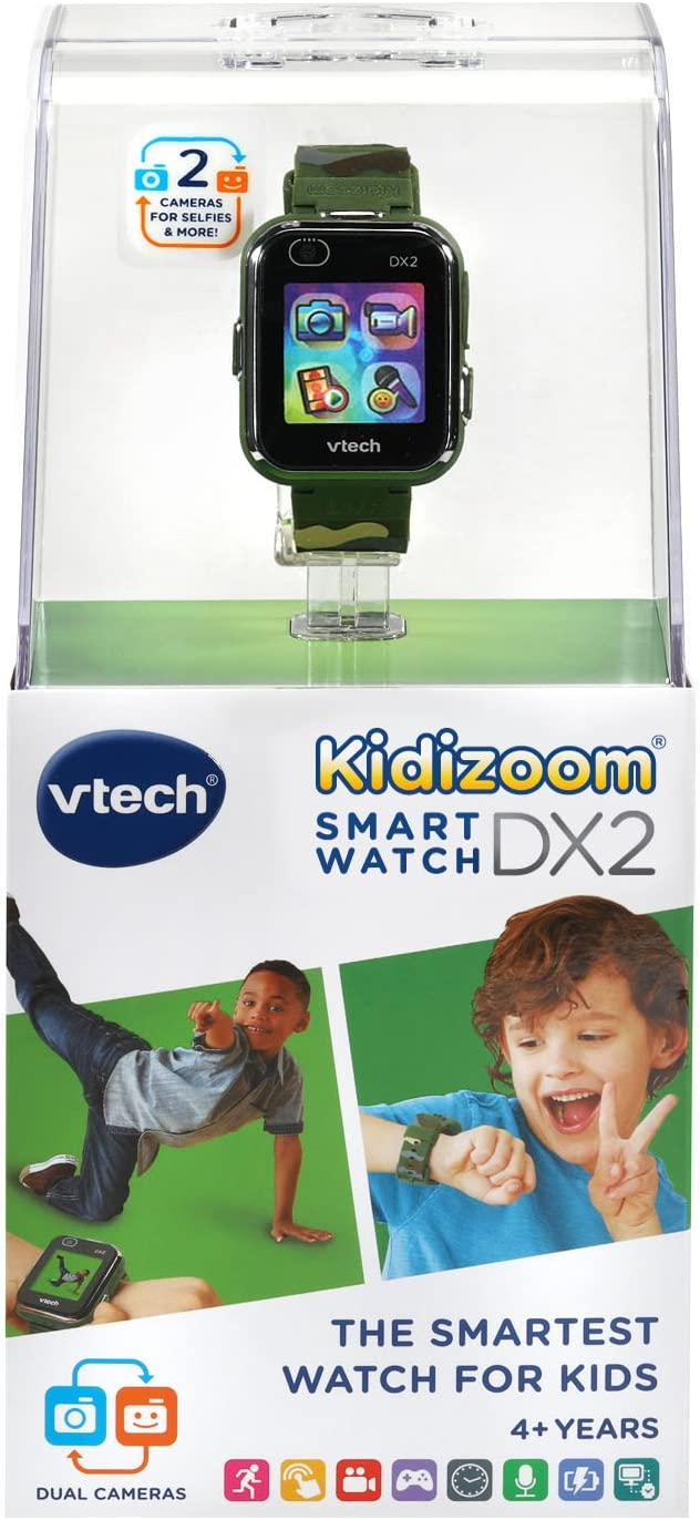 VTech KidiZoom Smartwatch DX2, Camouflage - Stylish, Kid-Friendly Design