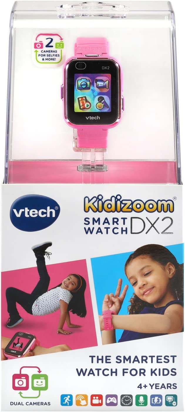 VTech KidiZoom Smartwatch DX2, Pink - Stylish, Kid-Friendly Design