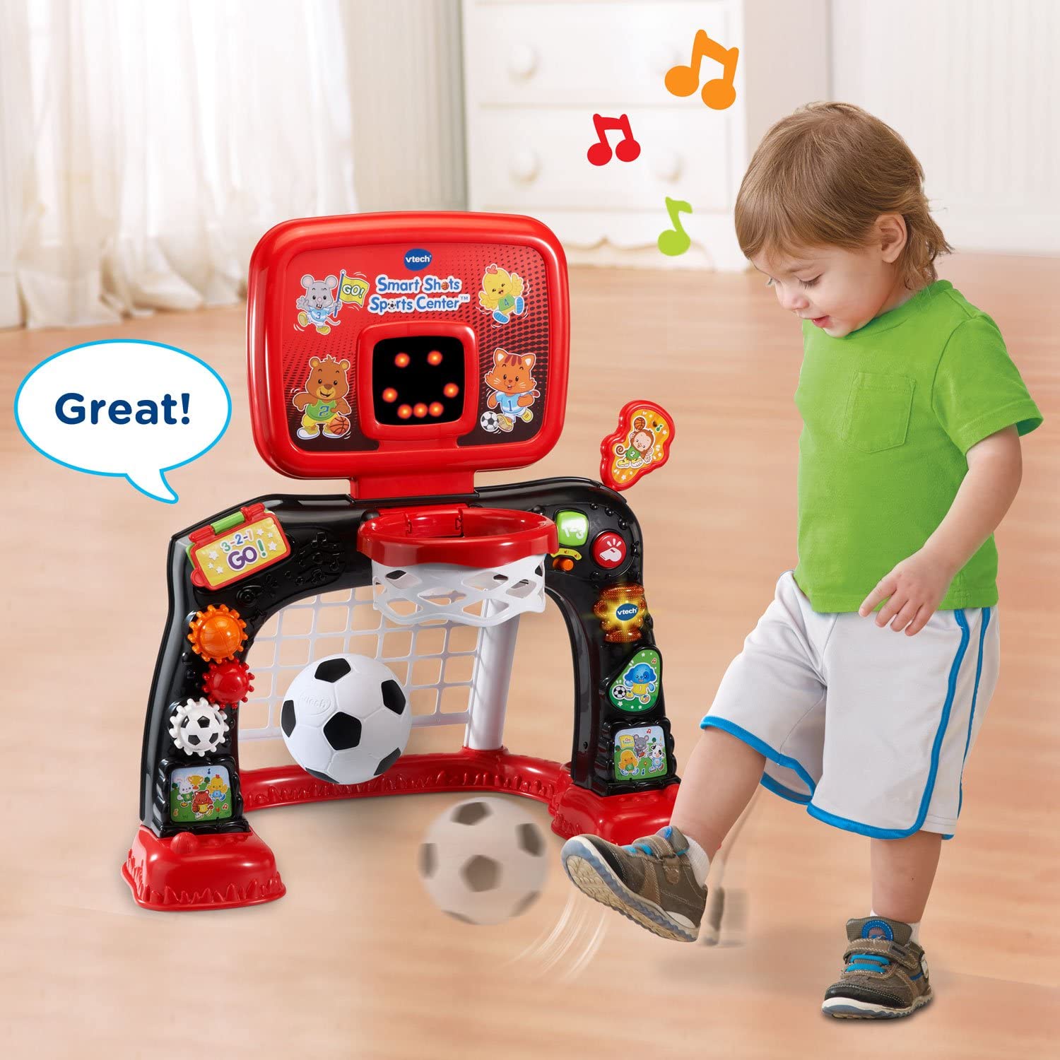 VTech Smart Shots Sports Center, Red - Learn About Shapes, Numbers and More