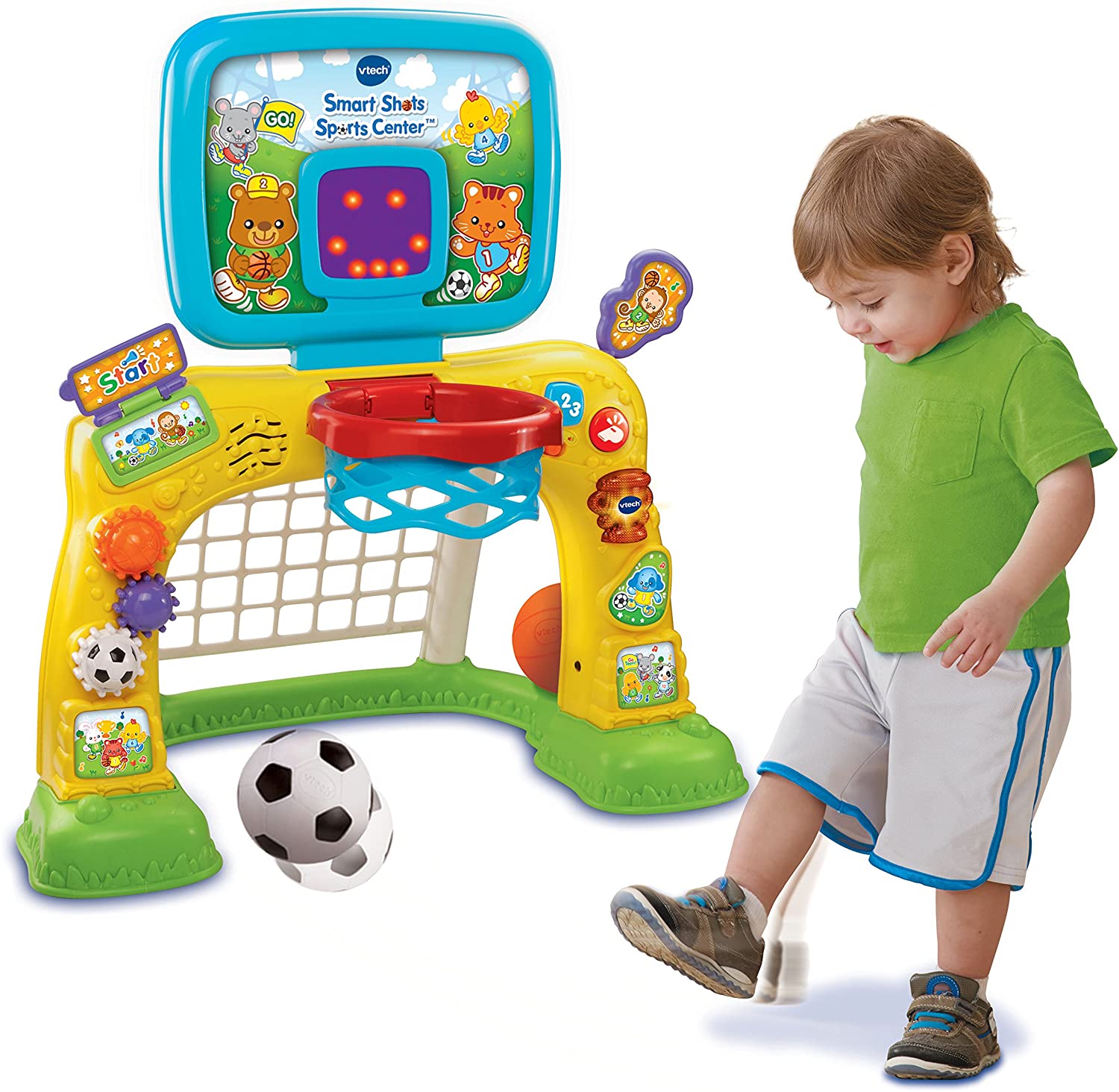 VTech Smart Shots Sports Center, Yellow - Learn About Shapes, Numbers and More