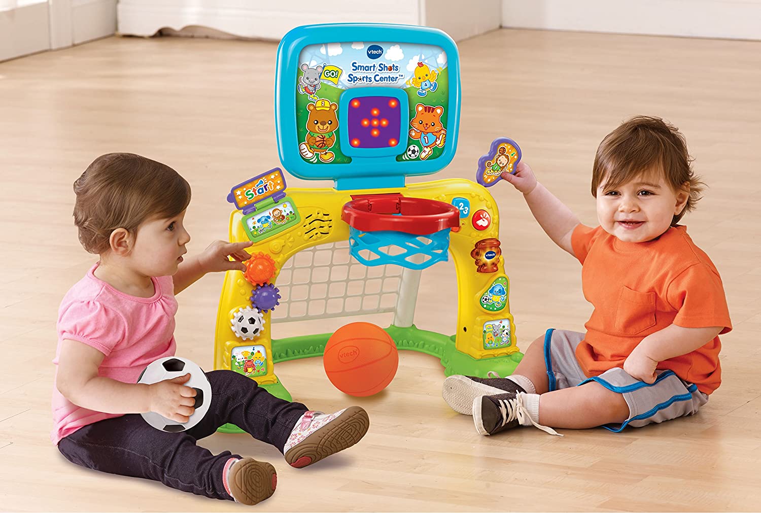 VTech Smart Shots Sports Center, Yellow - Learn About Shapes, Numbers and More