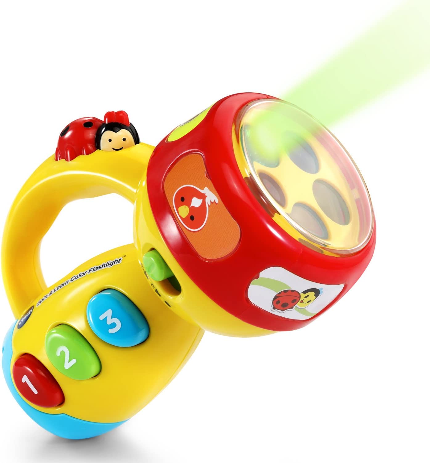 VTech Spin and Learn Color Flashlight, Yellow - for Infants and Toddlers Ages 1 to 3 Years