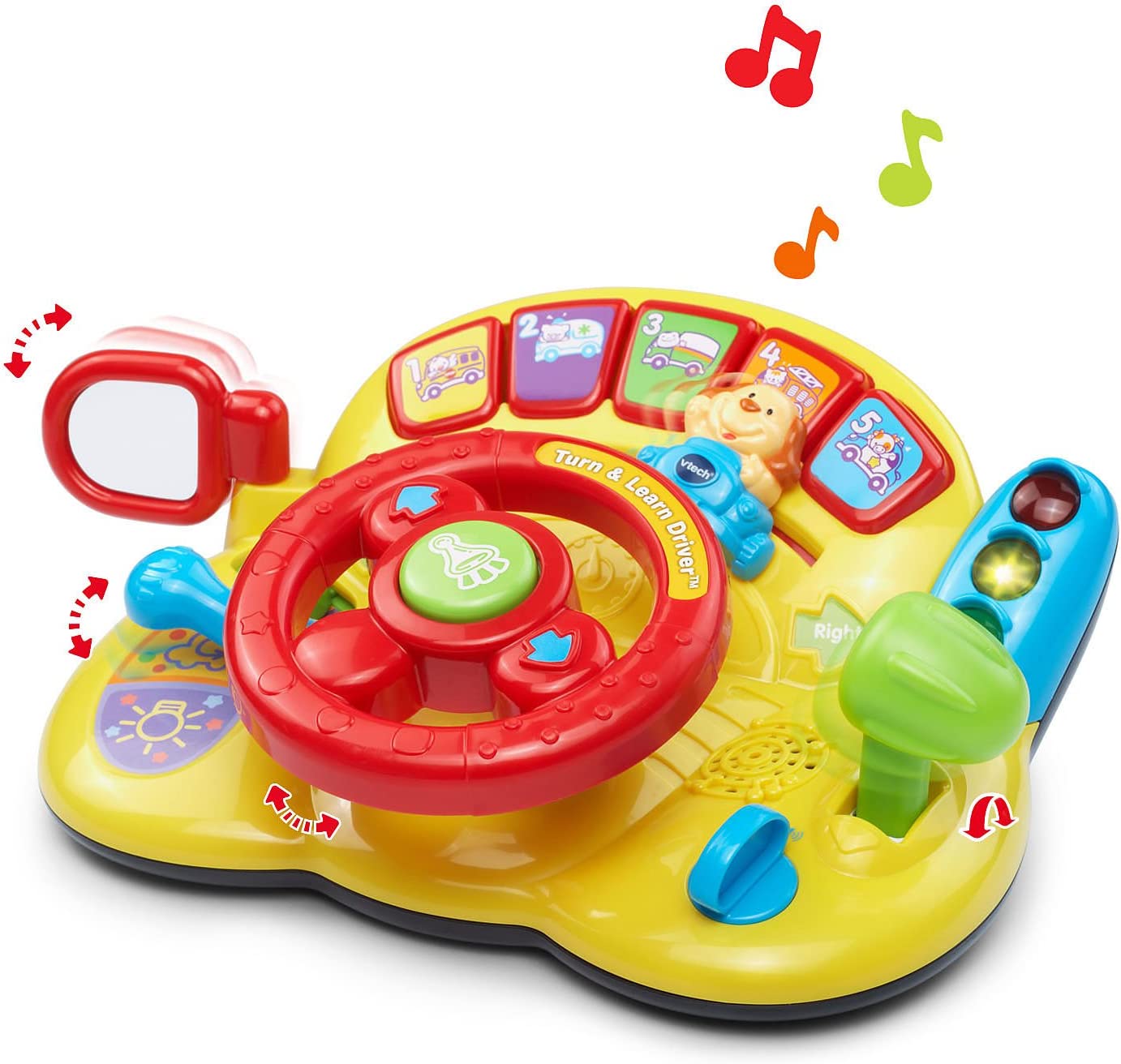 VTech Turn and Learn Driver, Yellow - Educational Toy