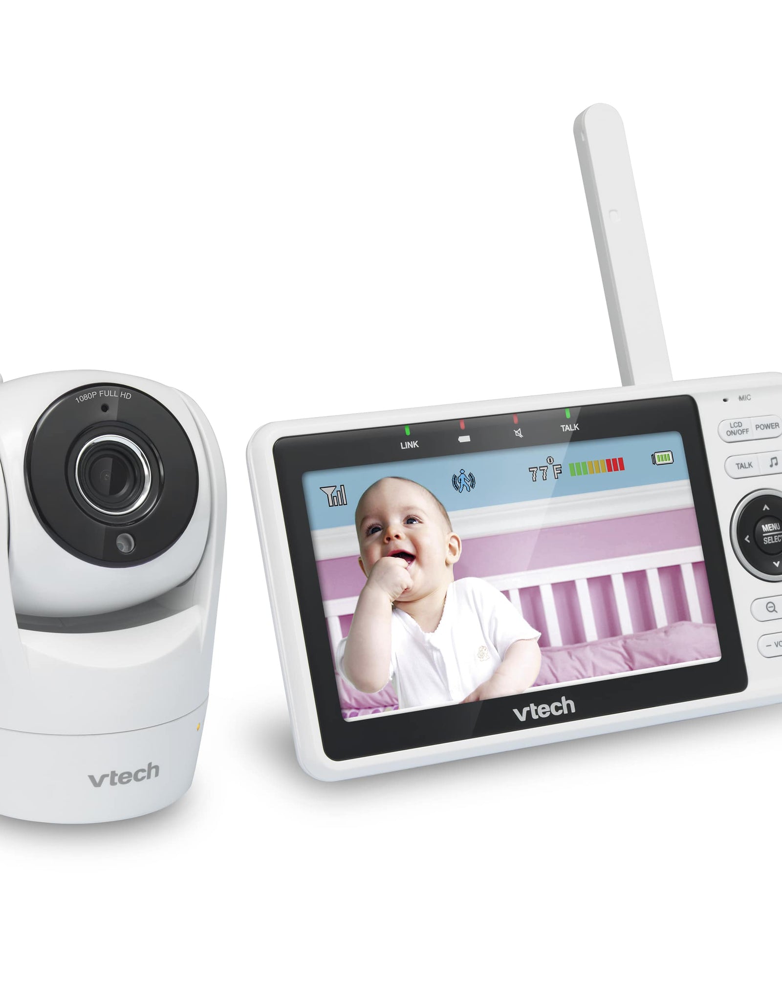 VTech Upgraded Smart WiFi Baby Monitor with 5 Inch display and 1080p HD 360 degree Pan & Tilt Camera