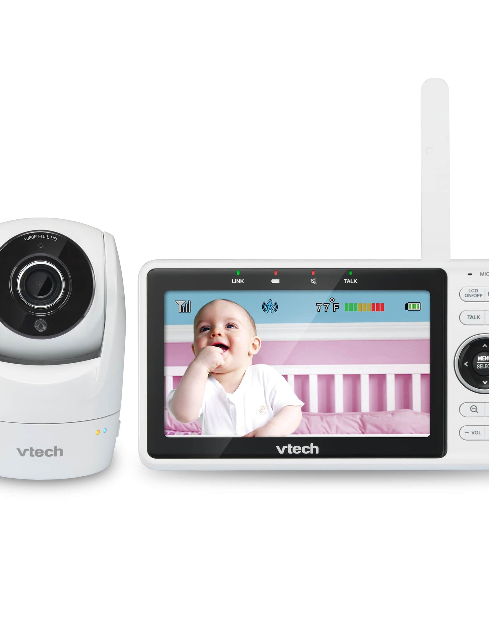VTech Upgraded Smart WiFi Baby Monitor with 5 Inch display and 1080p HD 360 degree Pan & Tilt Camera