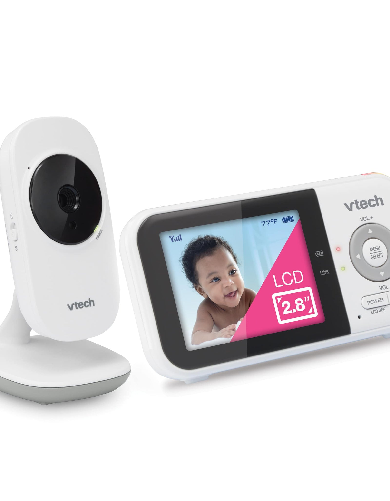 VTech VM819 2.8" Video Baby Monitor with 19 Hour Battery Life 1000ft Long Range Auto Night Vision