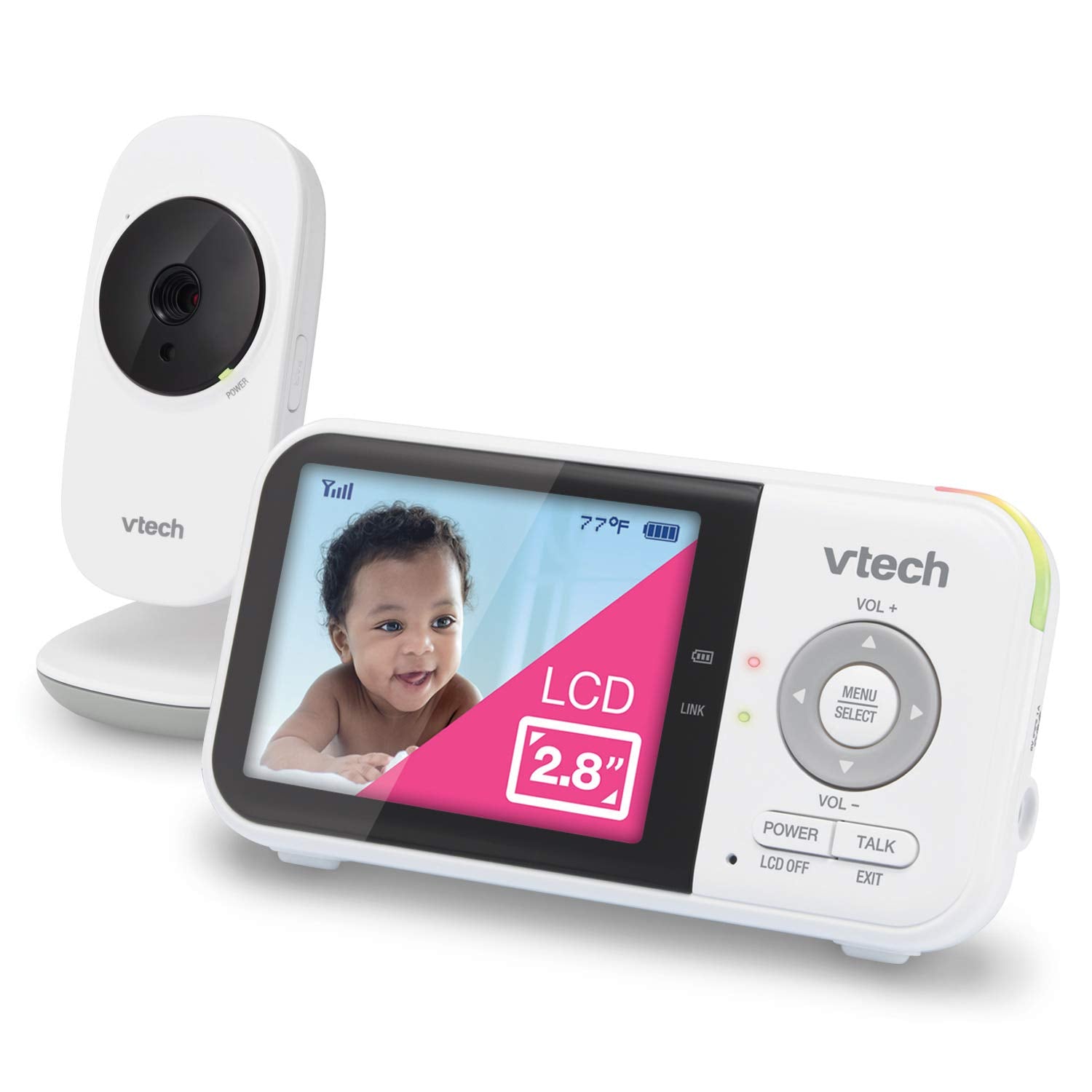 VTech VM819 2.8" Video Baby Monitor with 19 Hour Battery Life 1000ft Long Range Auto Night Vision