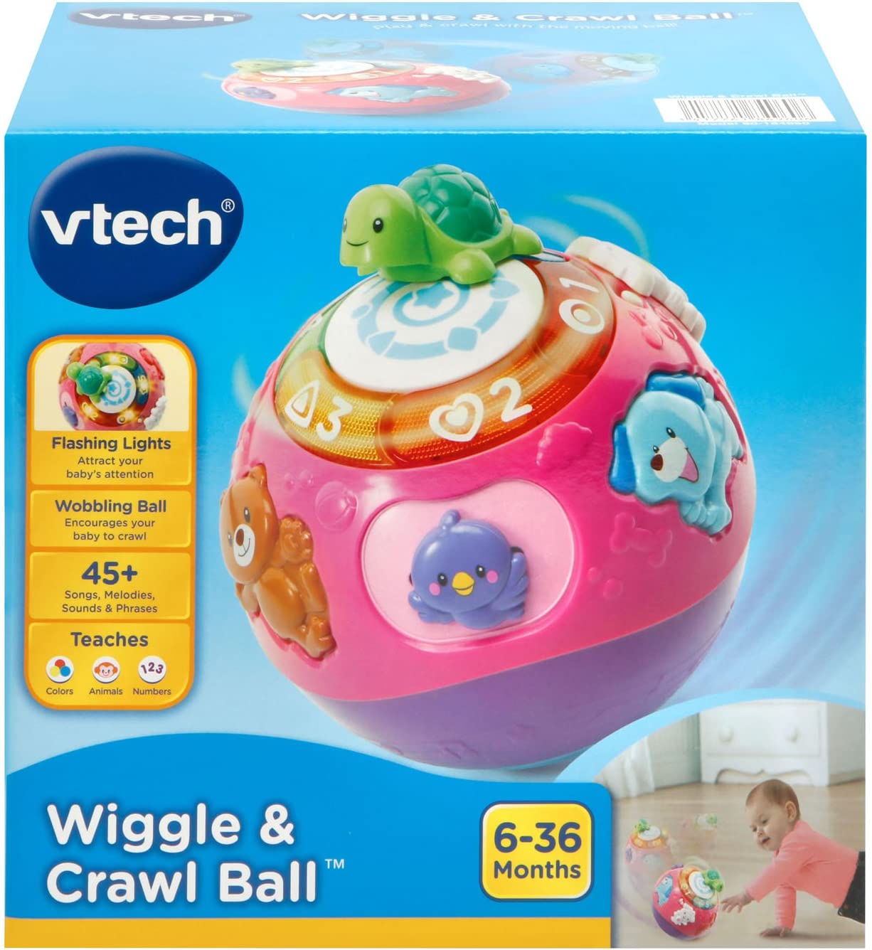 VTech Wiggle & Crawl Ball, Purple - with The Animal Friends