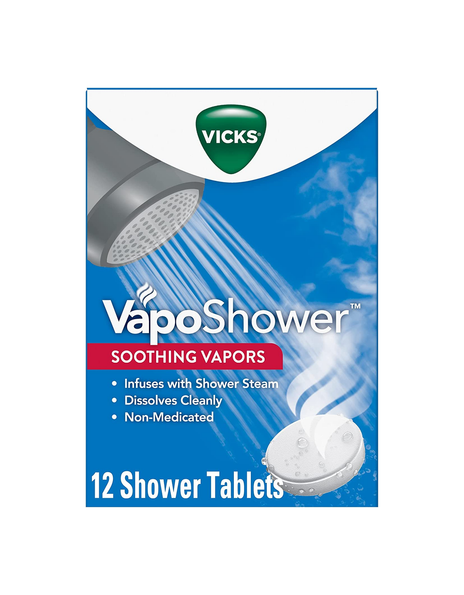 Vicks VapoShower, Soothing Vapors, 12 Ct (Pack of 1)