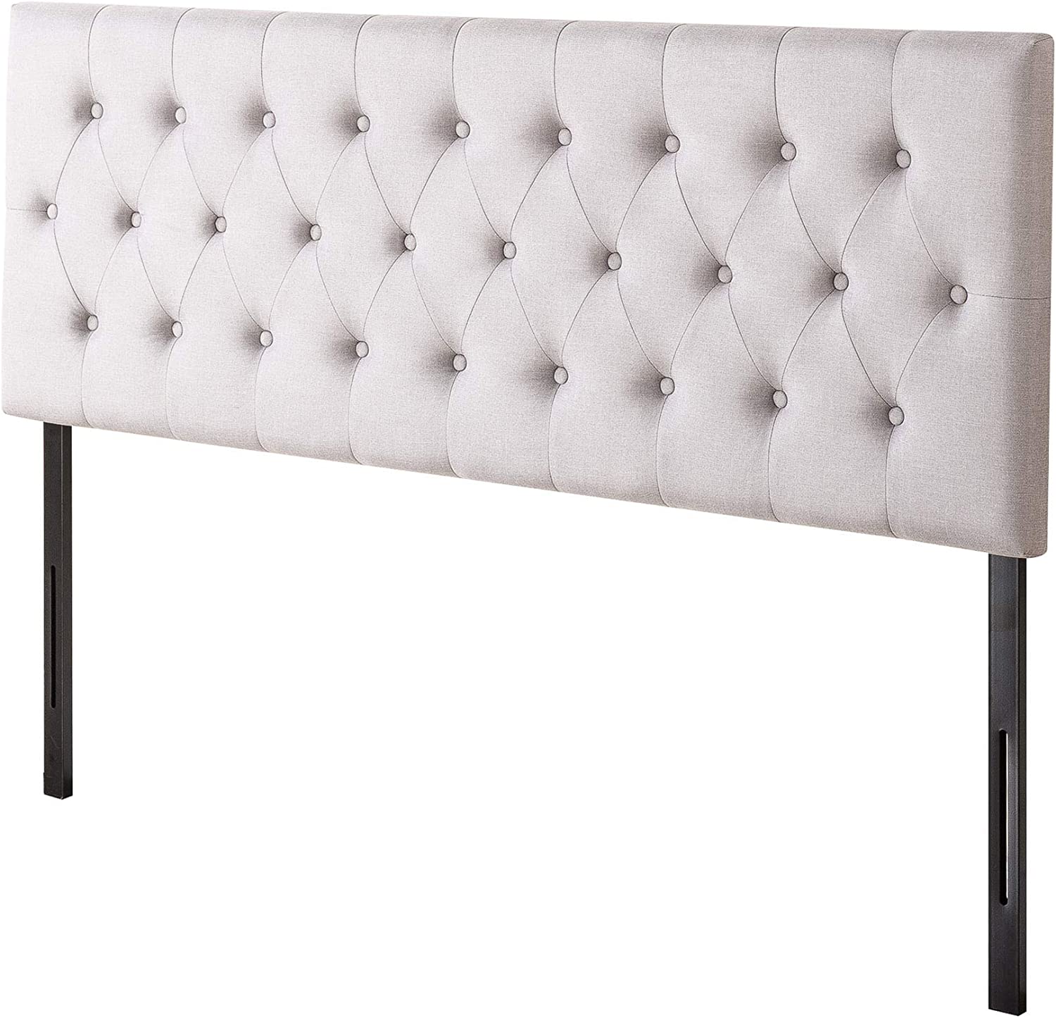 ZINUS Trina Upholstered Headboard, Light Grey