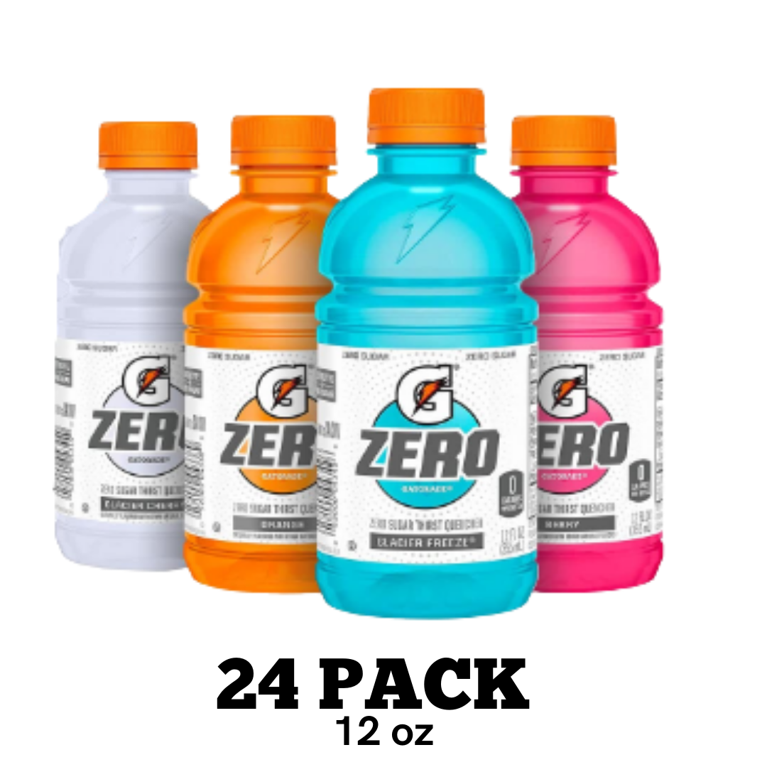 Gatorade Zero Thirst Quencher, Glacier Cherry Variety Pack,12 Ounce - 24 Pack