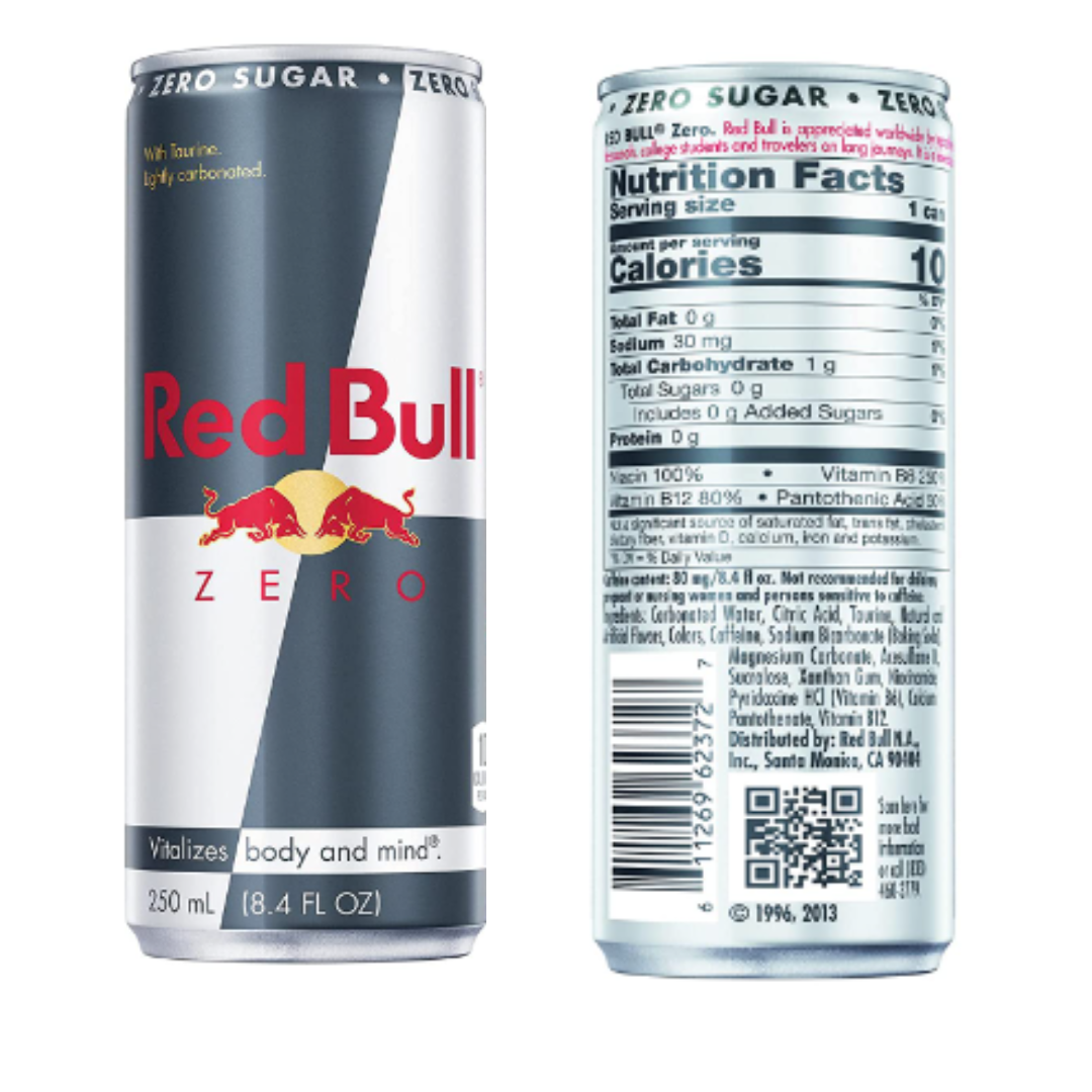 Red Bull Energy Drink, Total Zero, 12 Ounce - Pack of 24