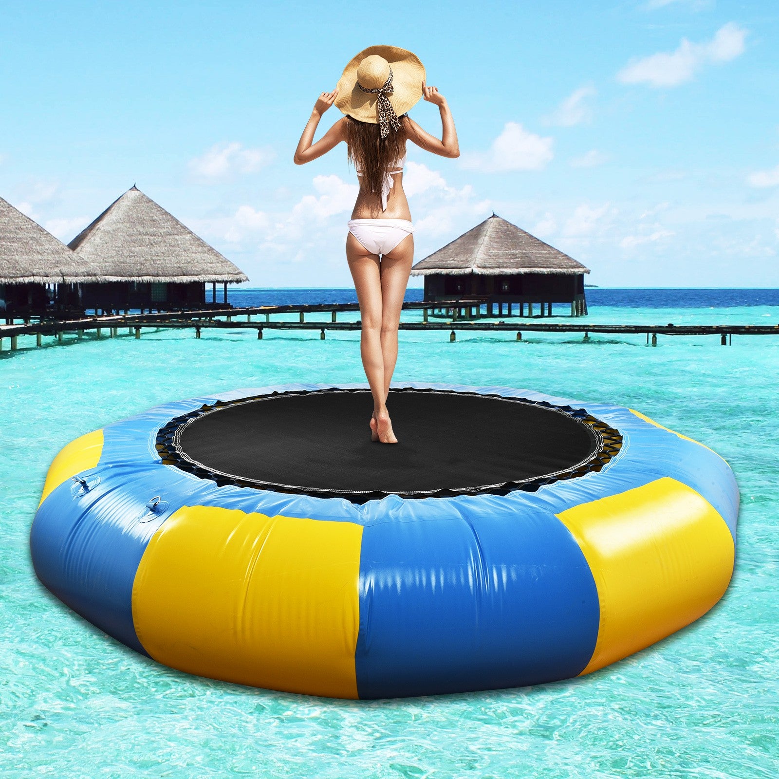 Onderzoek Algemeen mixer Summerella Big Bouncie, 10Ft Inflatable Water Trampoline Bounce Swim P –  AERii