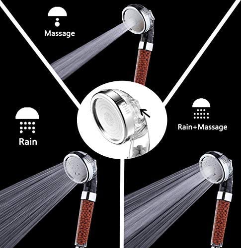 Filter Shower Head High Pressure, Mineral Balls Ionic Shower Head for Skin & Hair Health, Water Saving Shower Head