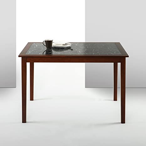 Zinus Faux Marble and Wood Dining Table / Table Only