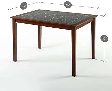 Zinus Faux Marble and Wood Dining Table / Table Only