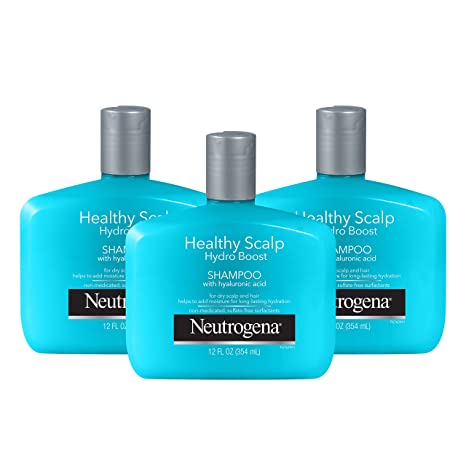 Neutrogena Moisturizing Healthy Scalp Hydro Boost Shampoo for Dry Hair and Scalp, with Hydrating Hyaluronic Acid, pH-Balanced, Paraben & Phthalate-Free, Color-Safe, 12 fl oz