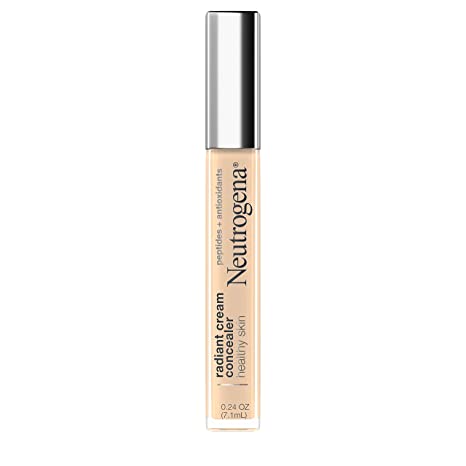 Neutrogena Healthy Skin Radiant Brightening Cream with Peptides & Vitamin E Antioxidant, Lightweight Perfecting Concealer Cream, Non-Comedogenic