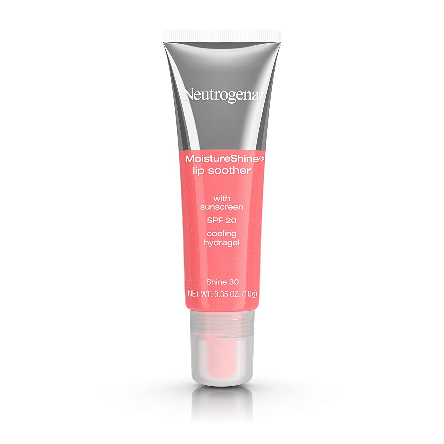 Neutrogena MoistureShine Lip Soother Gloss with SPF 20 Sun Protection, High Gloss Tinted Lip Moisturizer with Hydrating Glycerin and Soothing Cucumber for Dry Lips