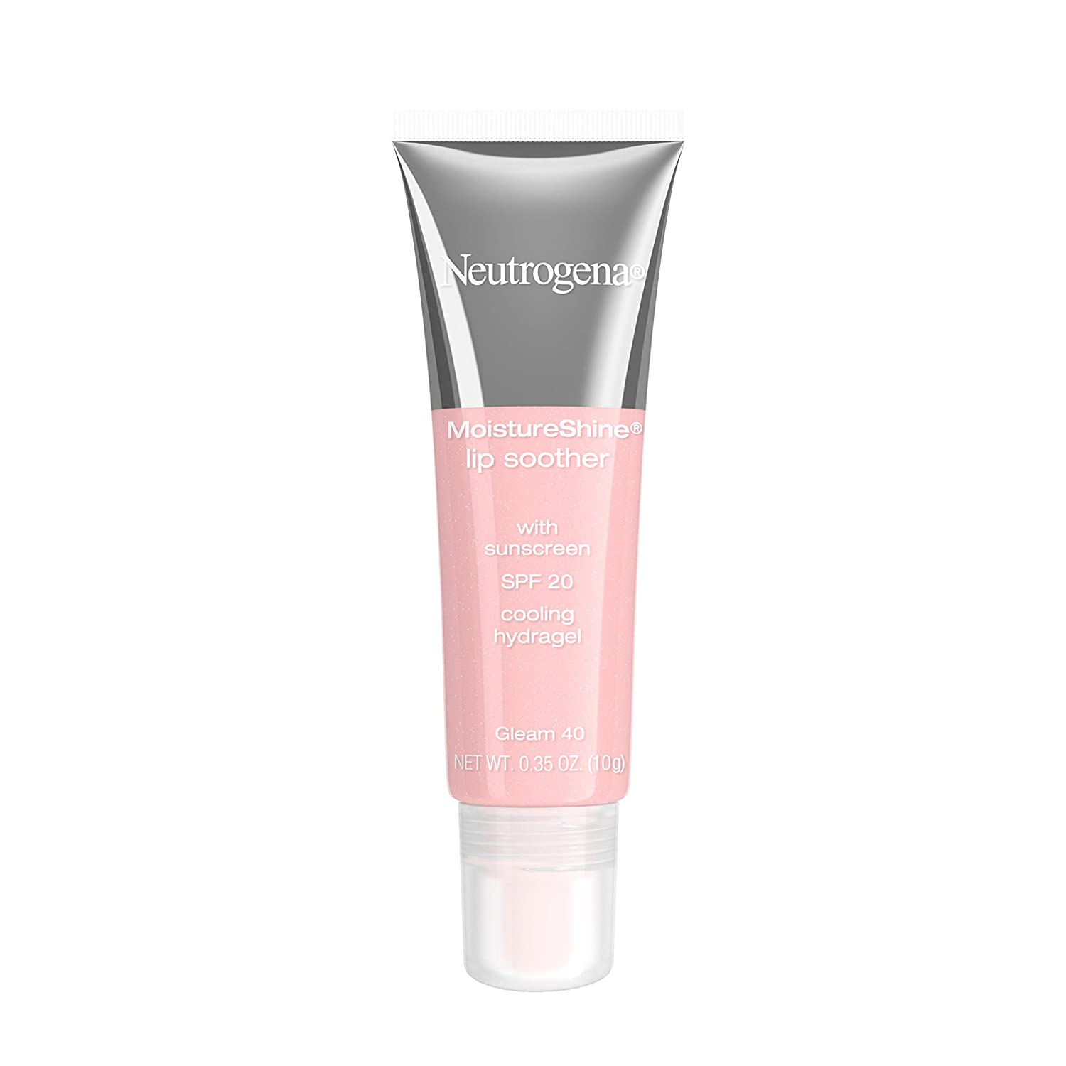 Neutrogena MoistureShine Lip Soother Gloss with SPF 20 Sun Protection, High Gloss Tinted Lip Moisturizer with Hydrating Glycerin and Soothing Cucumber for Dry Lips