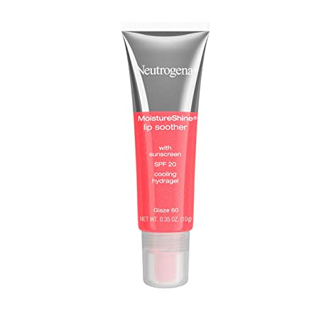 Neutrogena MoistureShine Lip Soother Gloss with SPF 20 Sun Protection, High Gloss Tinted Lip Moisturizer with Hydrating Glycerin and Soothing Cucumber for Dry Lips