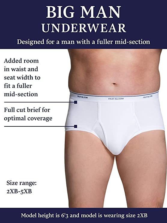 Fruit of the Loom Men's Tag-Free Cotton Briefs, Big Man
