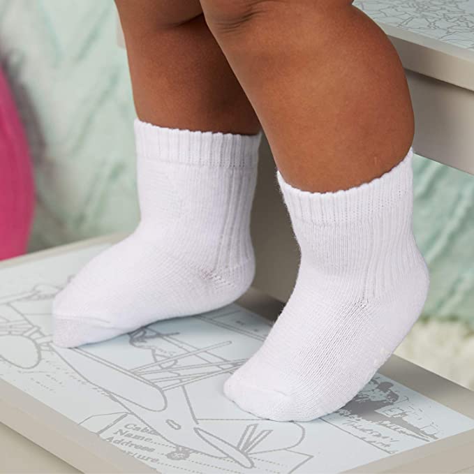 Fruit of the Loom Baby 14-Pack Grow & Fit Flex Zones Cotton Stretch Socks - Unisex, Girls, Boys