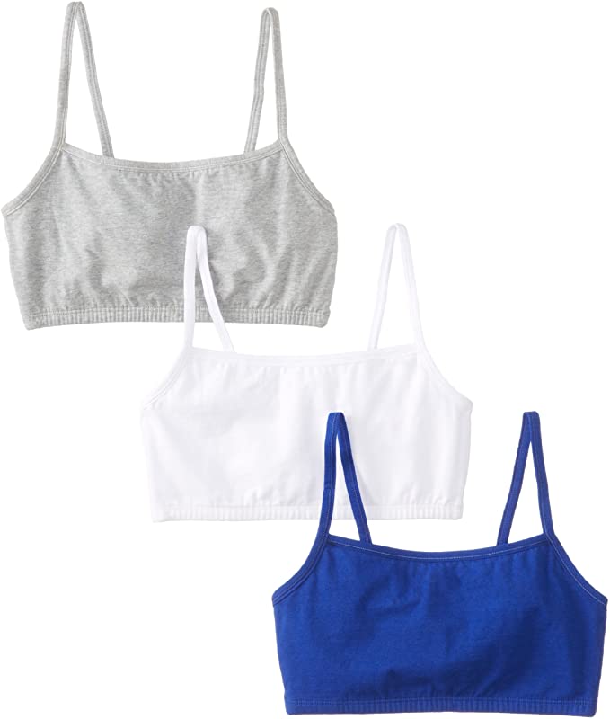 3-Pack Fruit of the Loom Women's Spaghetti Strap Cotton Sports Bras