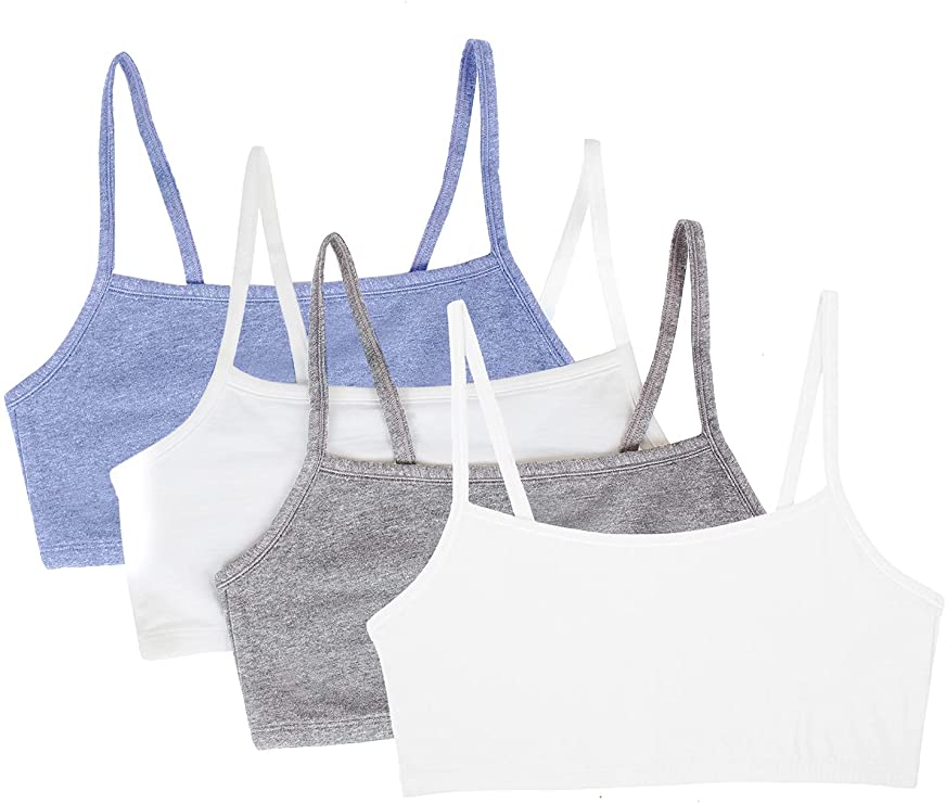 Fruit of The Loom Womens Spaghetti Strap Cotton Pull Over 3 Pack Sports  Bra