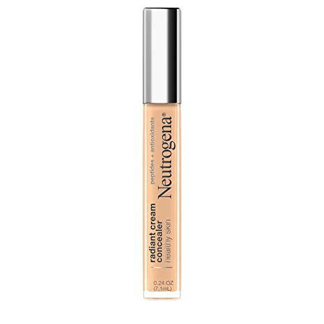 Neutrogena Healthy Skin Radiant Brightening Cream with Peptides & Vitamin E Antioxidant, Lightweight Perfecting Concealer Cream, Non-Comedogenic