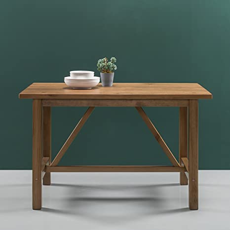 Zinus Brandon Detailed Dining Table in Natural Finish