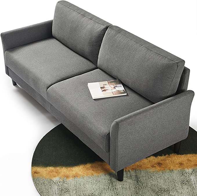 ZINUS Jackie Sofa Couch / Easy, Tool-Free Assembly, Dark Grey