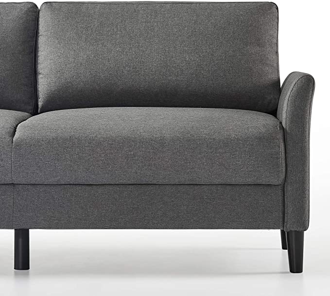 ZINUS Jackie Sofa Couch / Easy, Tool-Free Assembly, Dark Grey