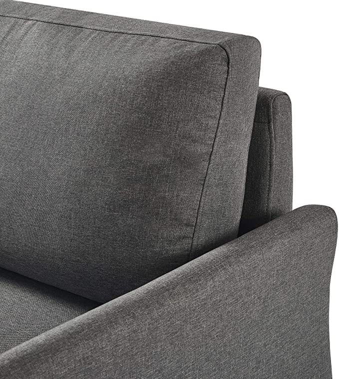 ZINUS Jackie Sofa Couch / Easy, Tool-Free Assembly, Dark Grey