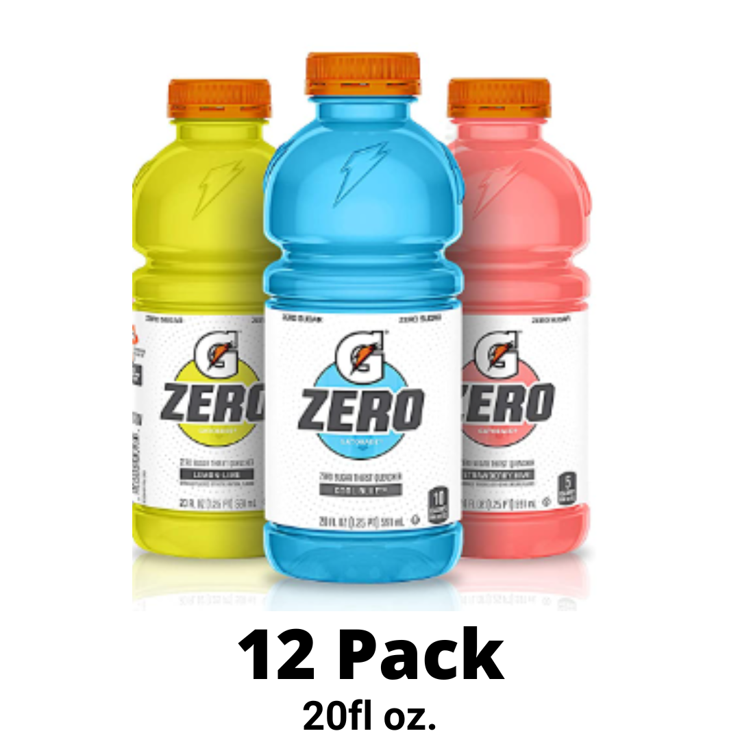 Gatorade G Zero Thirst Quencher, Cool Blue Variety Pack, 20 Ounce - 12 ...