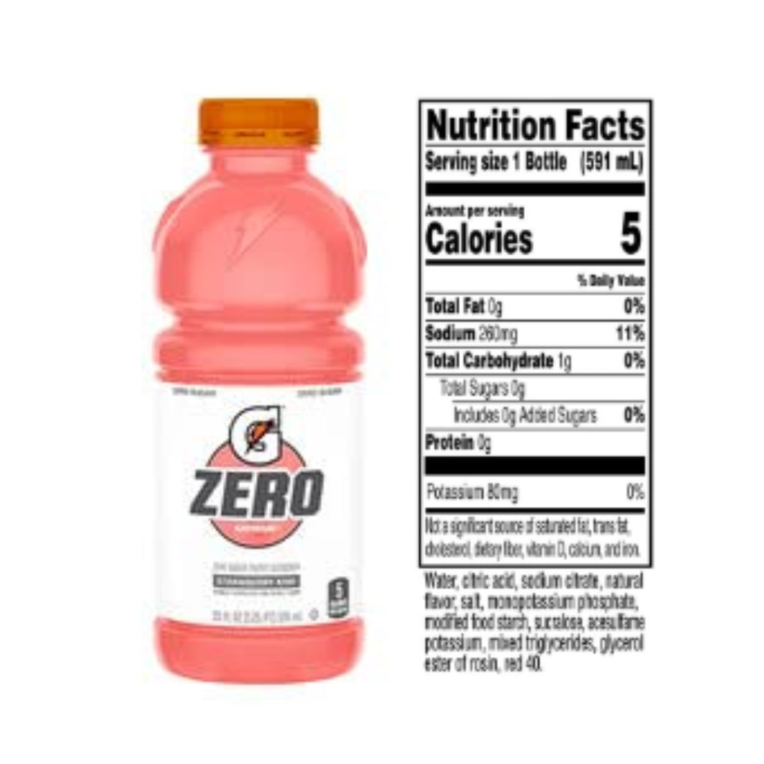 Gatorade G Zero Thirst Quencher, Cool Blue Variety Pack, 20 Ounce - 12 Pack