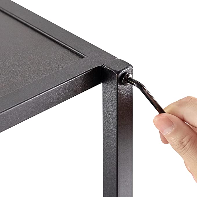 ZINUS Dane 20 Inch Black Frame Side Table / End Table / Easy Assembly, Rich black wood grain (Espresso)